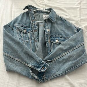 Zara cropped denim jacket